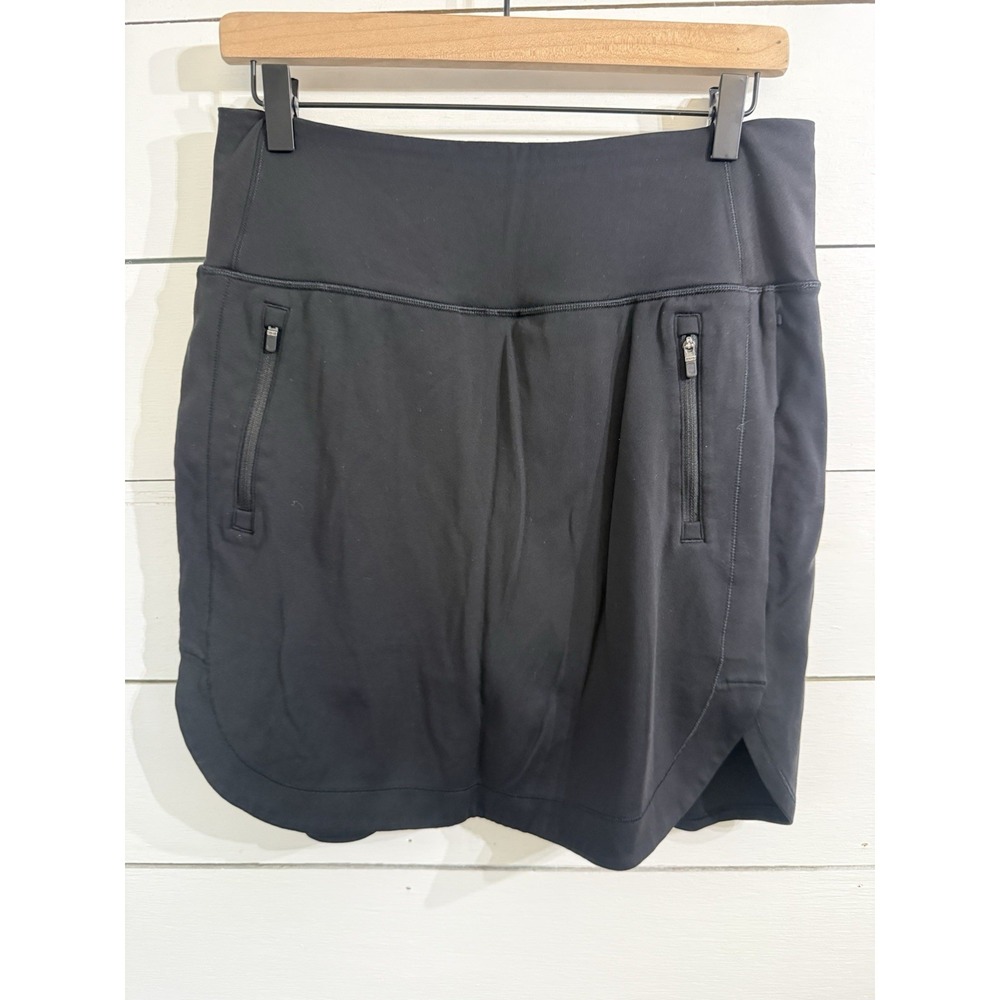 Athleta‎ Womens Medium Fairway Golf Skort 18" Stretch Black Pickleball Sport